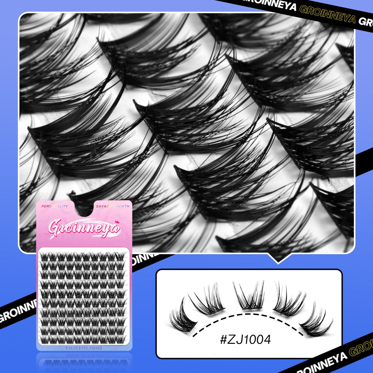 Lash Clusters DIY Individual Clusters Lash Extension Natural Lashes Soft Ribbon Segmented False Bundles Eyelashes