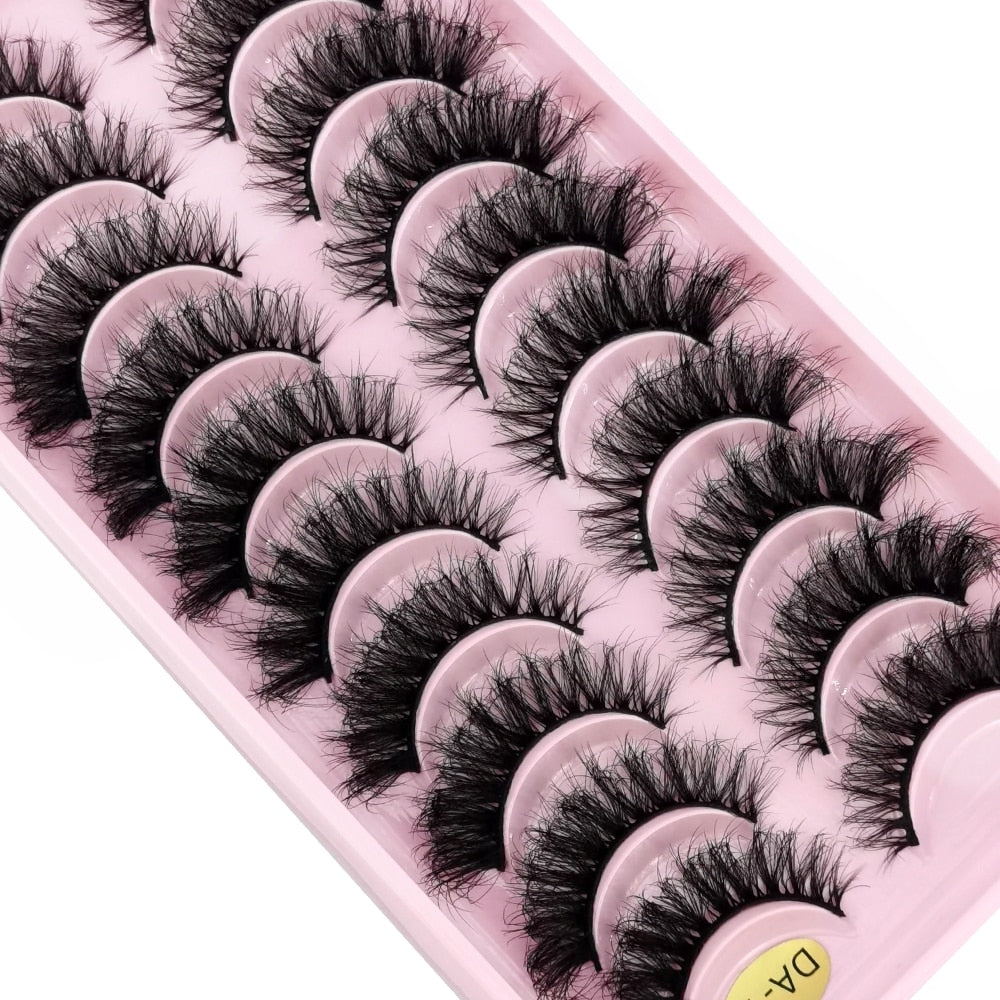 10 Pairs Natural False Eyelashes Fake Lashes Long Makeup 3d Mink Lashes Extension Eyelash Mink Eyelashes