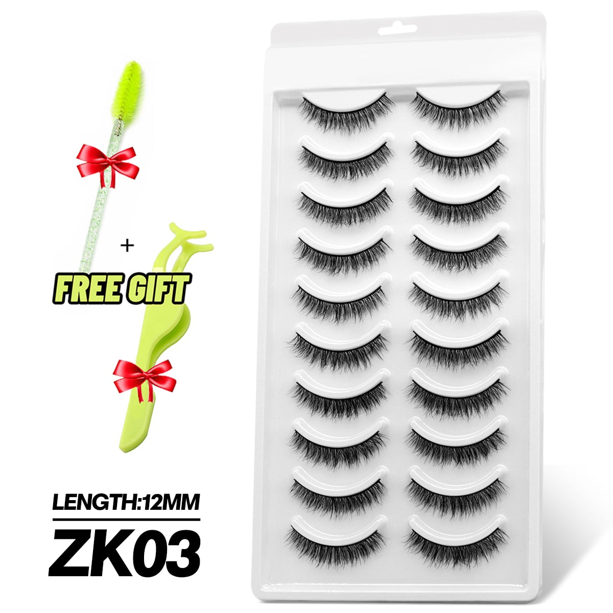 5/10 Pairs 3D Mink Lashes Natural Eyelash Soft Full Thick Wispy Eyelash Mink Lashes extension short eyelashes