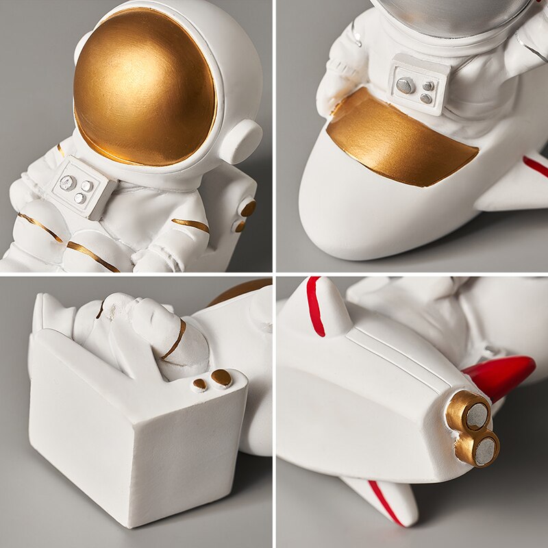 nordic home decoration accessories living room desk decor Figurine miniatures astronaut decorative figures figurine astronaut