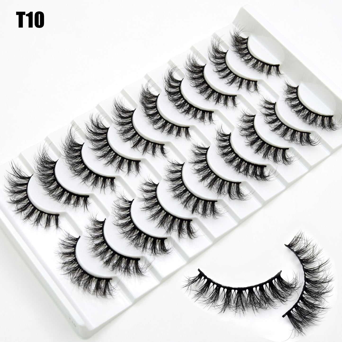 3/10 Pair Eyelashes 3D Faux Mink Lashes Wispy Natural Long False Eyelashes Wholesale Mink Lashes Reusable LasheS