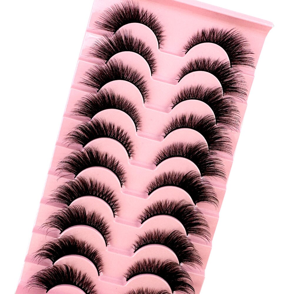 Fluffy Mink Lashes 8-25mm Lashes Dramatic Thick Volume Natural Eyelashes Eye Lashes 100% Cruelty Free Mink Eyelashes