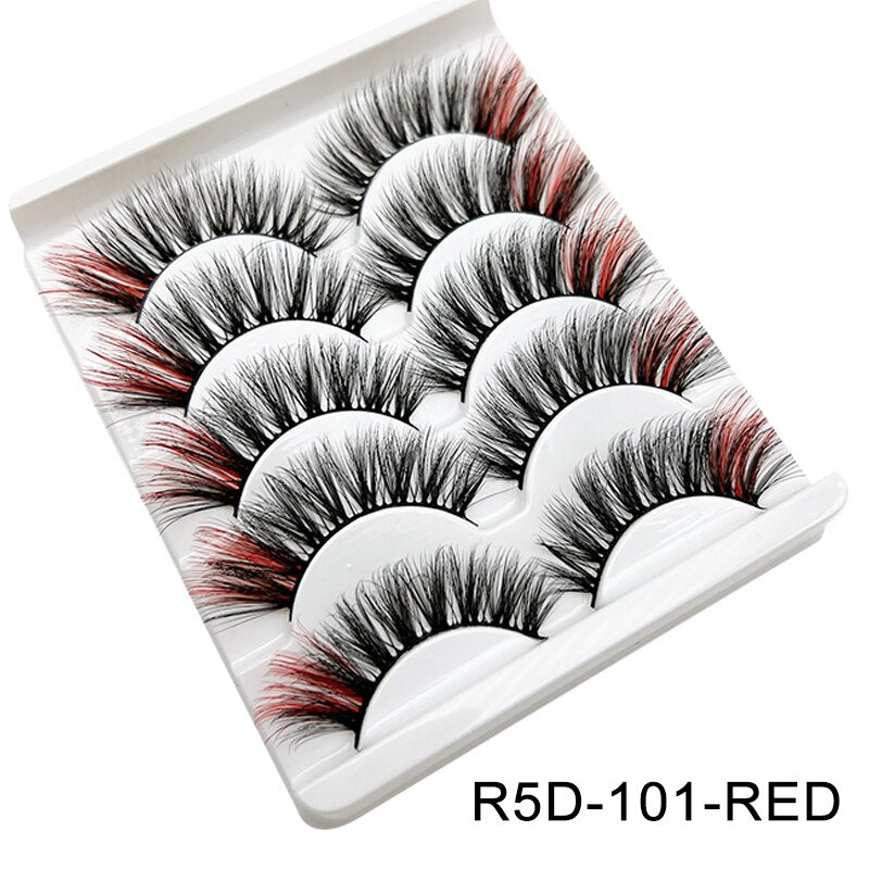 Colored Lash DD Natural Long Colorful Eyelashes Volume lashes Extension Thick Eye Shadow