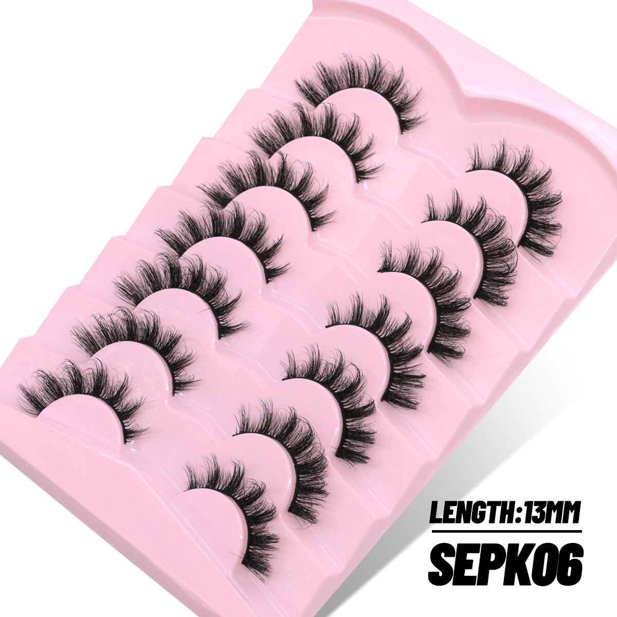 Cat Eye Fluffy lashes Faux Mink Eyelashes Long 5/7 Pairs Fluffy Mink Lashes Dramatic Volume lashes Extension