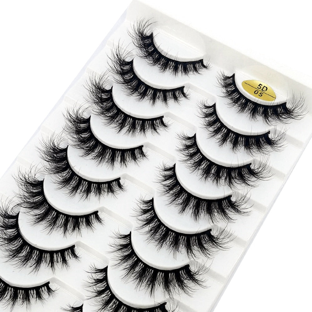 10 Pairs 3D Mink False Eyelashes Natural/Thick Eye Lashes  Fluffy Russian eyelahses Reusable