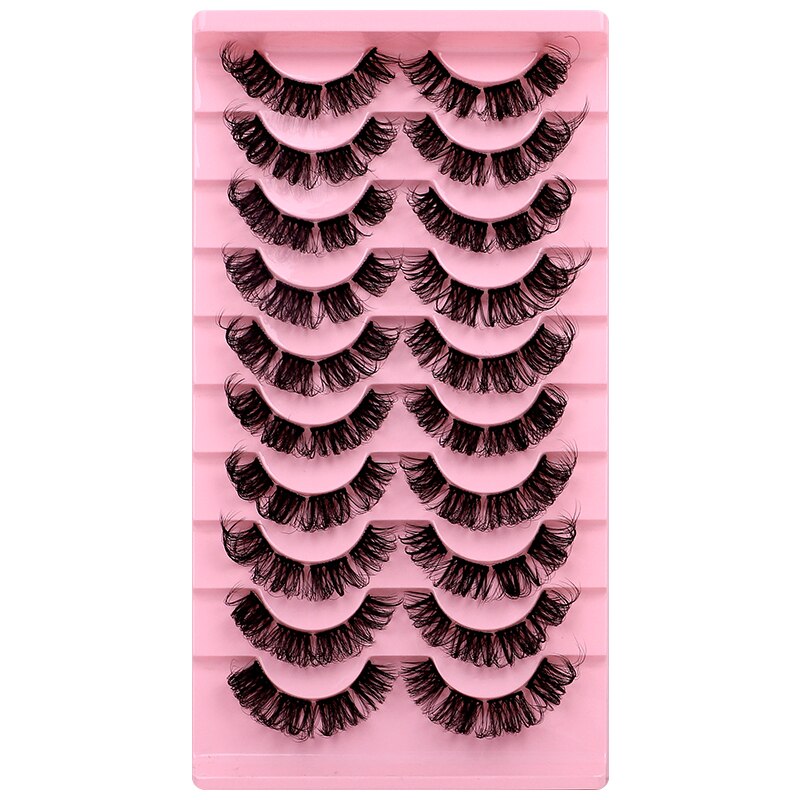 Natural Cluster Lashes Extensions Wispy False Eyelashes Fake Lashes 3D Strips Eyelash Extensions DIY Lashes 10 Pairs