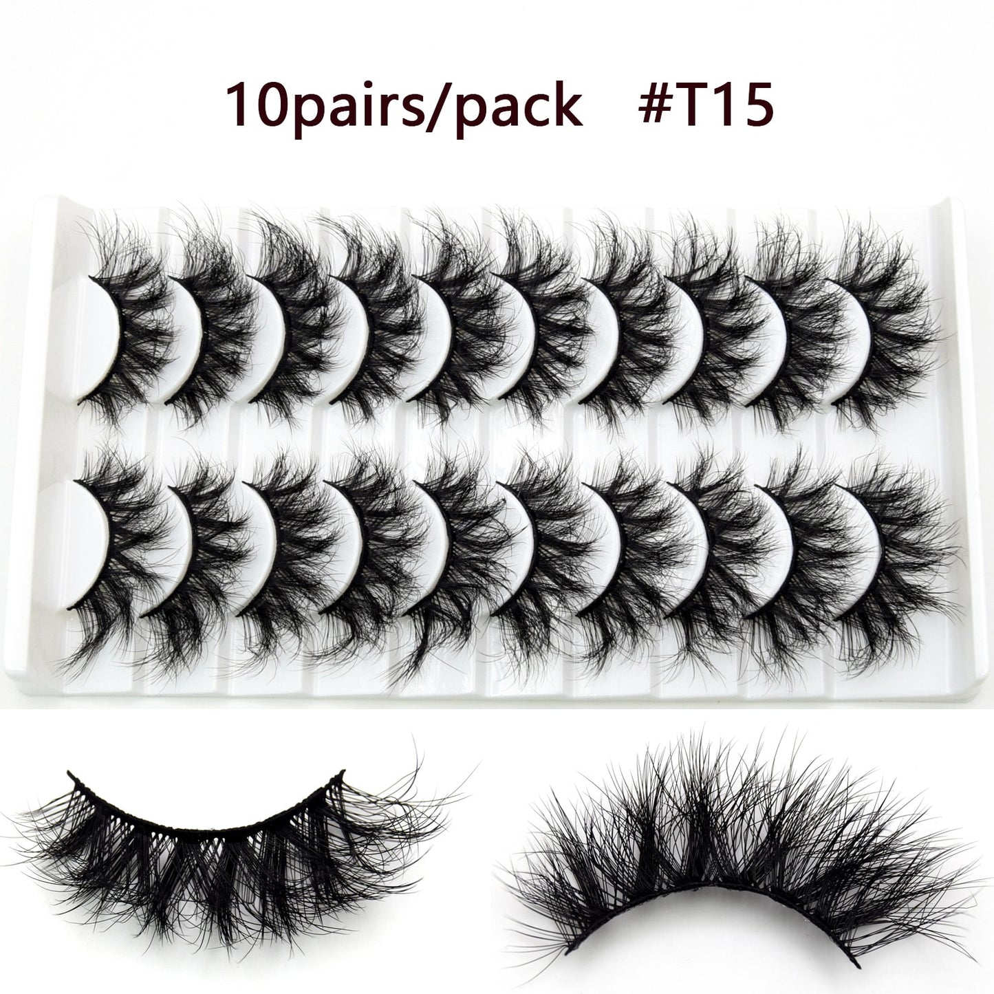 5D Mink Long Lasting Lashes Natural Dramatic Volume Extension Thick Long 3D False Eyelashes