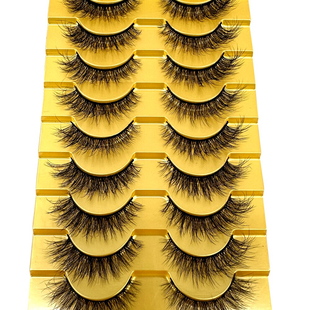 Fluffy Mink Lashes 8-25mm Lashes Dramatic Thick Volume Natural Eyelashes Eye Lashes 100% Cruelty Free Mink Eyelashes