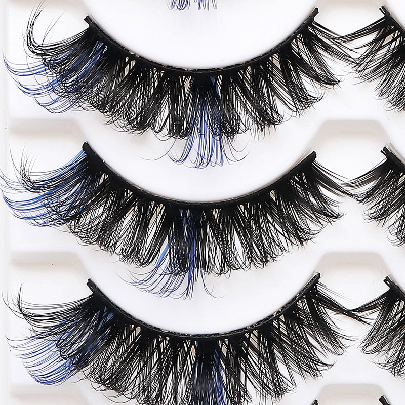 Colored Lash DD Natural Long Colorful Eyelashes Volume lashes Extension Thick Eye Shadow