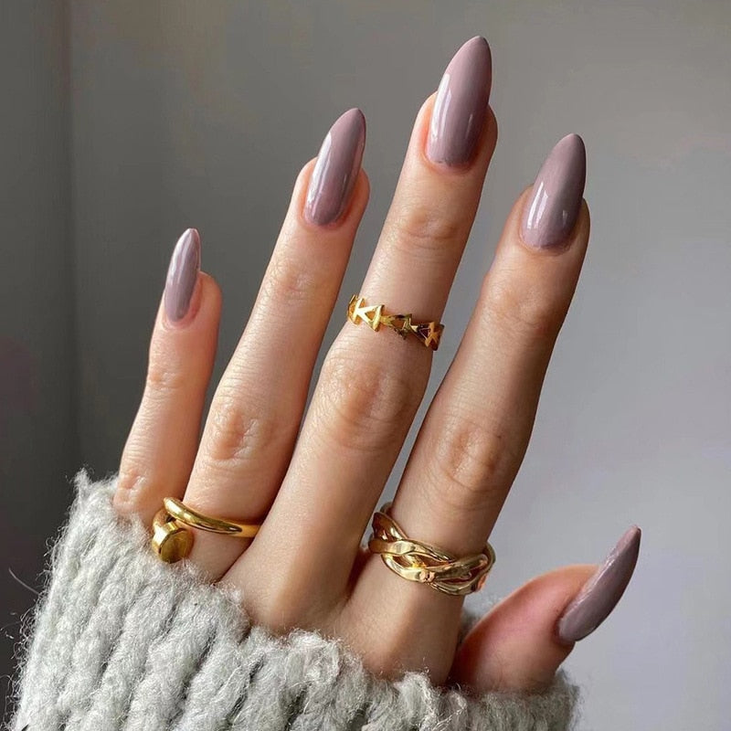 Press On Nails Solid color Short