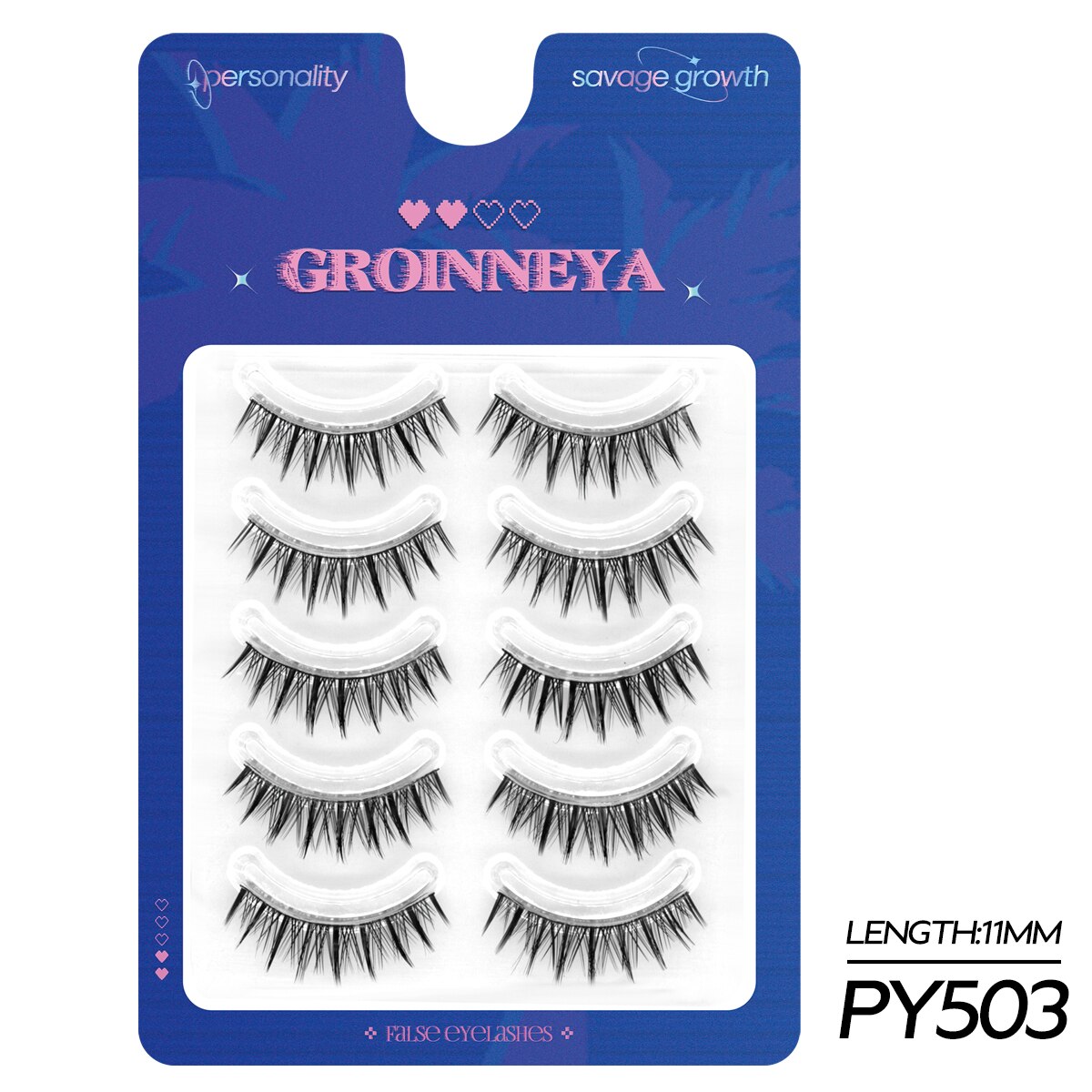 Cat EyeLashes 5 pairs Short Fluffy Eyelashes Soft Natural long Strip Lashes Winged End Eye Elongated Lashes
