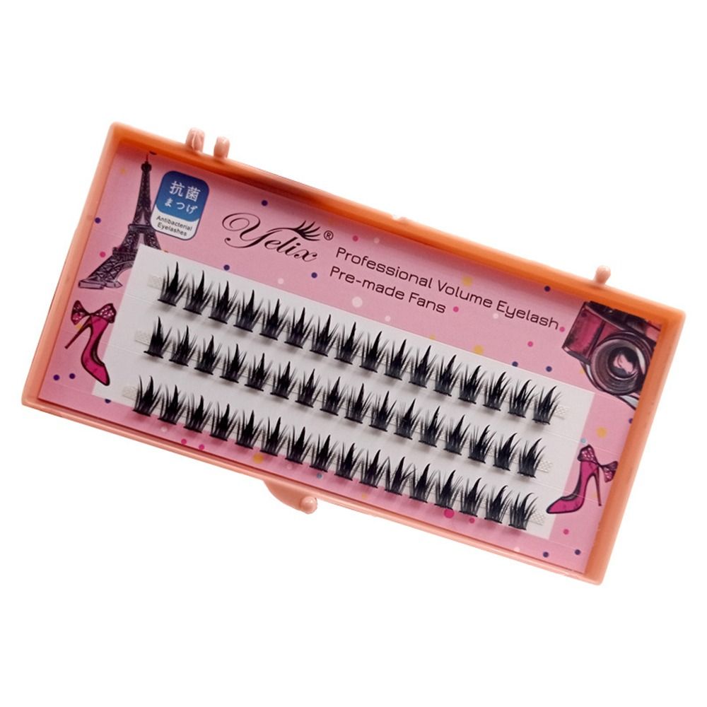 3 Rows Segment Lashes Manga False Eyelashes 3D Cluster Individual Eyelashes Thick Dramatic DIY False Eyelashes