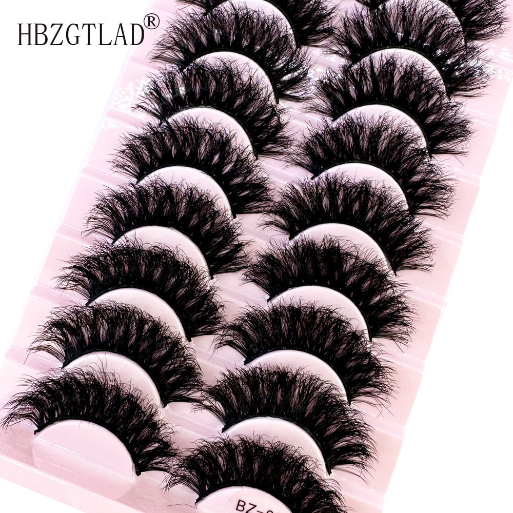 Fluffy Mink Lashes 8-25mm Lashes Dramatic Thick Volume Natural Eyelashes Eye Lashes 100% Cruelty Free Mink Eyelashes