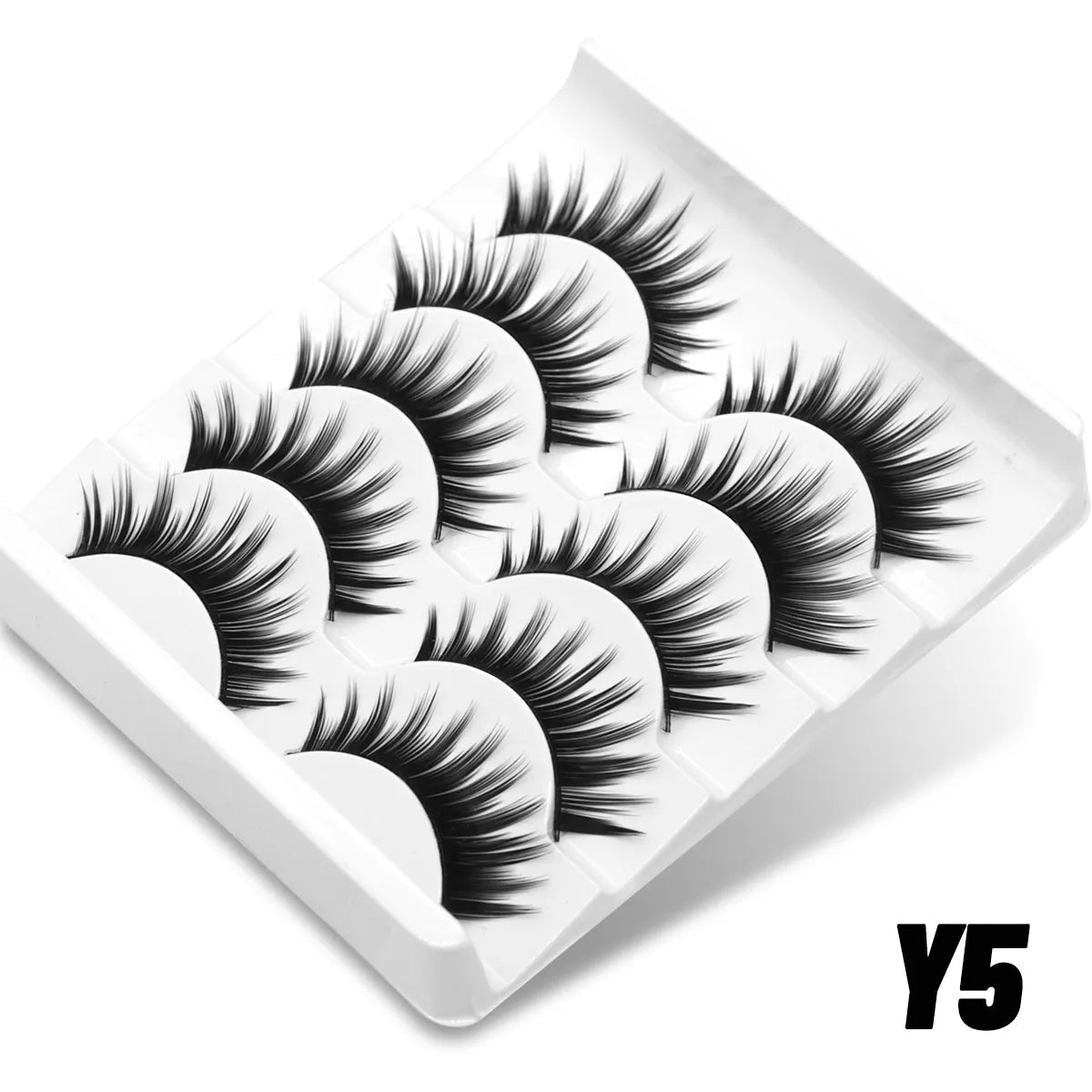 Clear Eyelash Manga  Lashes False 5/10 Pairs Eyelashes Cat-Eye Natural Fluffy 3D Faux Mink Lashes Wispy Lashes