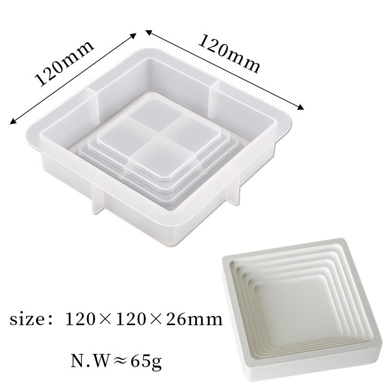 Storage Boxes with Lids Silicone Molds Ornaments Jars Bottles Gypsum Concrete Mold Resin Mold DIY Candle Cup Mold Flowerpot Mold