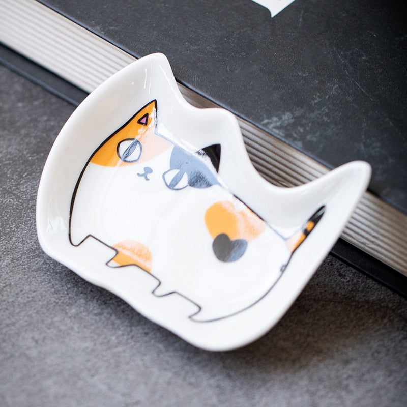 Japanese Style Ceramic tiny Plate Creativity Home Soy Sauce Vinegar Mustard Seasoning  Animal Ceramic Dish Kitchen