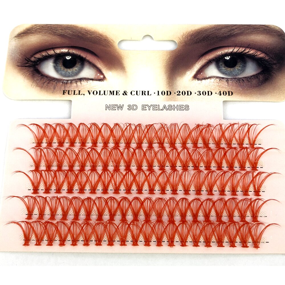 Colored Eyelash Clusters Curly Eyelashes Pink Blue Colors Eyelashes Natural Wispy Mixed Length Eyelash Pack Lashes