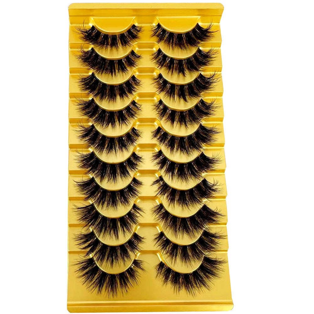 Transparent Terrier 3 Pairs 3D Mink EyeLashes False Lashes Thick EyeLash Lashes Natural Soft Fake EyeLashes