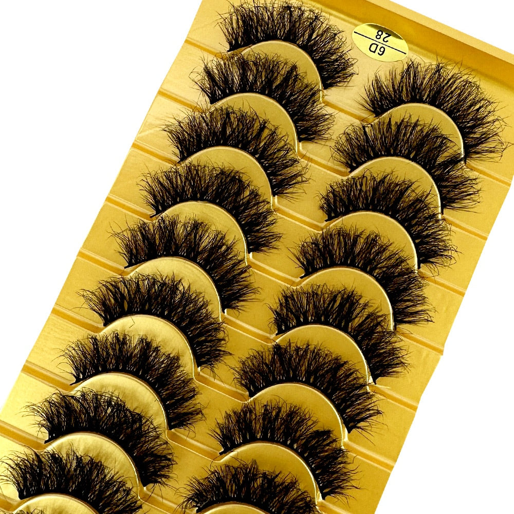 Fluffy Mink Lashes 8-25mm Lashes Dramatic Thick Volume Natural Eyelashes Eye Lashes 100% Cruelty Free Mink Eyelashes
