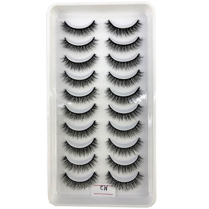 Short lashes 10 Pairs 3D Mink Lashes Natural Eyelash Dramatic False Eyelashes Faux Cils Fake Eyelash Extension maquiagem