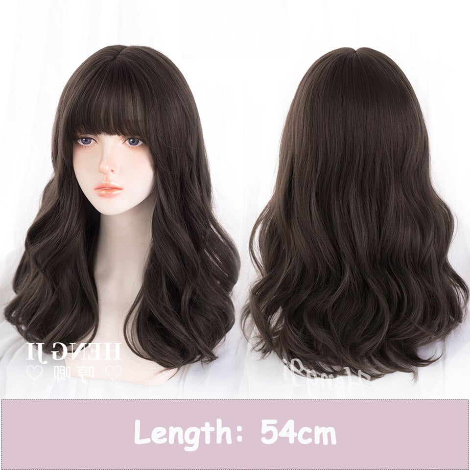 Synthetic Long Wavy Women Light Pink Gradient Mixed Color Lolita Cosplay Heat Resistant Party Wig