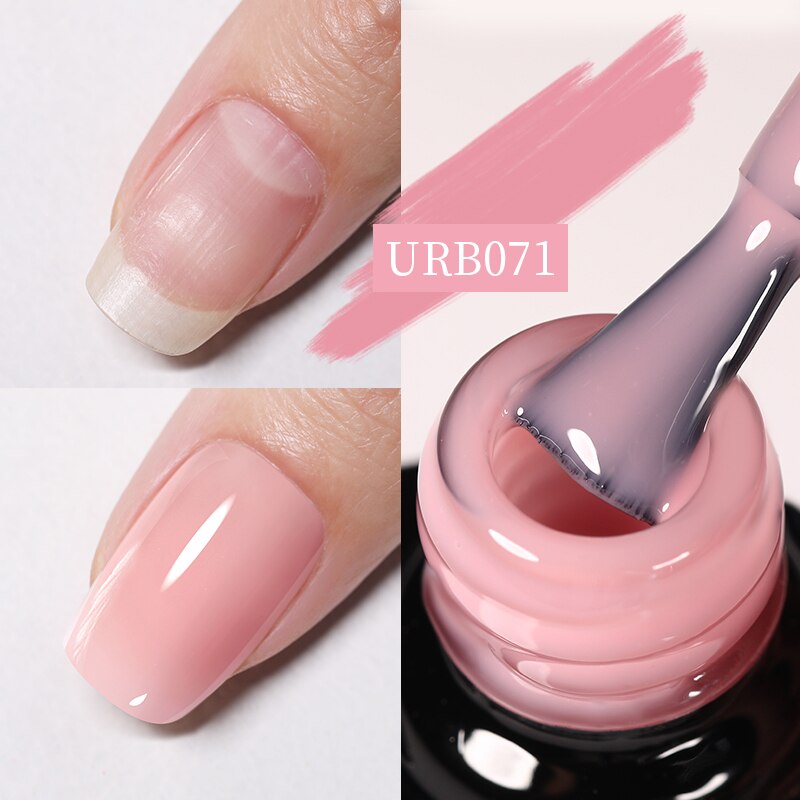 Aurora Rubber Gel Nail Iridescent Pearl Effect Metallic Mirror Nails Manicure Soak Off UV LED No Wipe Top Coat Base Gel