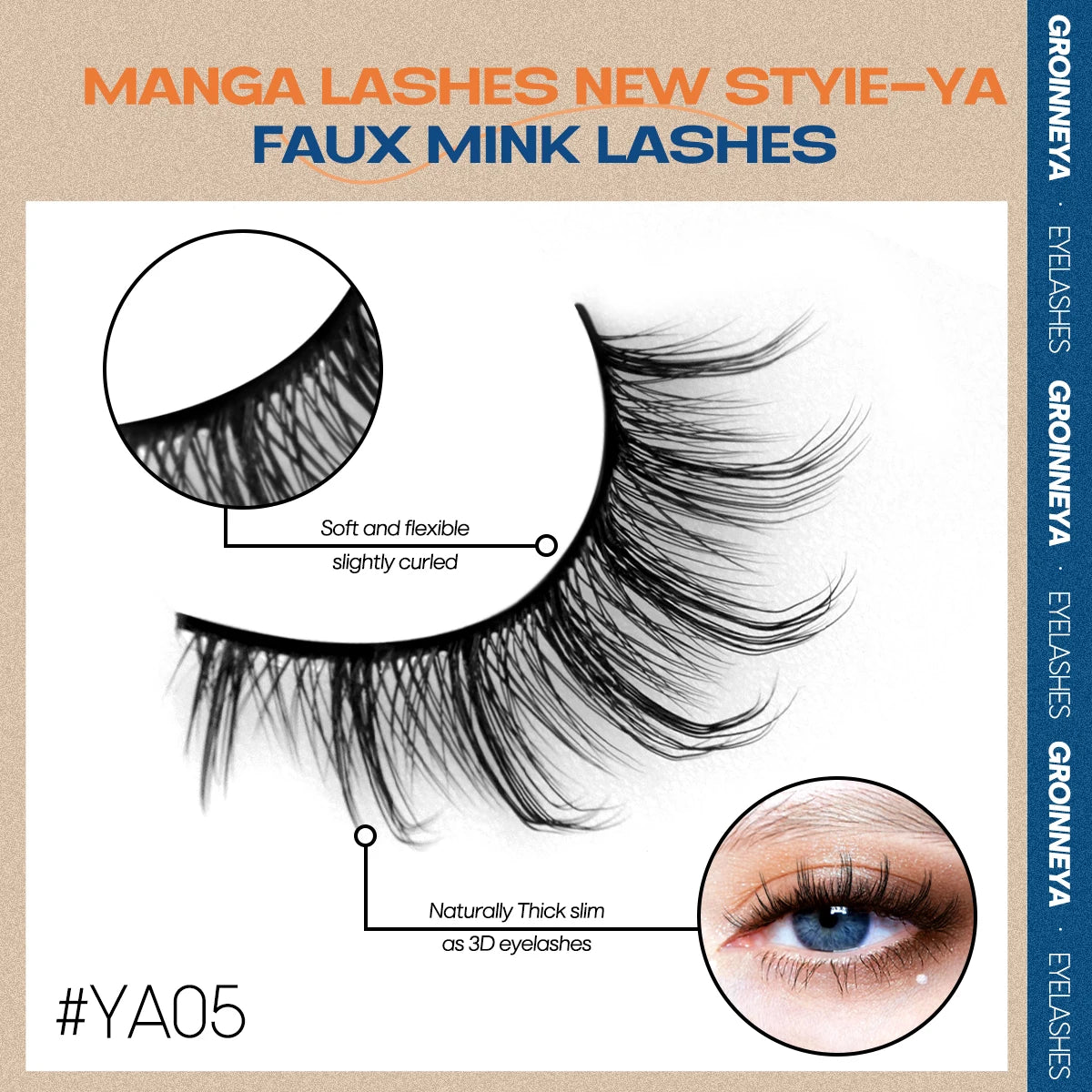 5/7/9 Pairs Manga Lashes 3d Faux Mink Lashes Natural False Eyelashes Soft Winged Natural Realistic Eyelash Extension