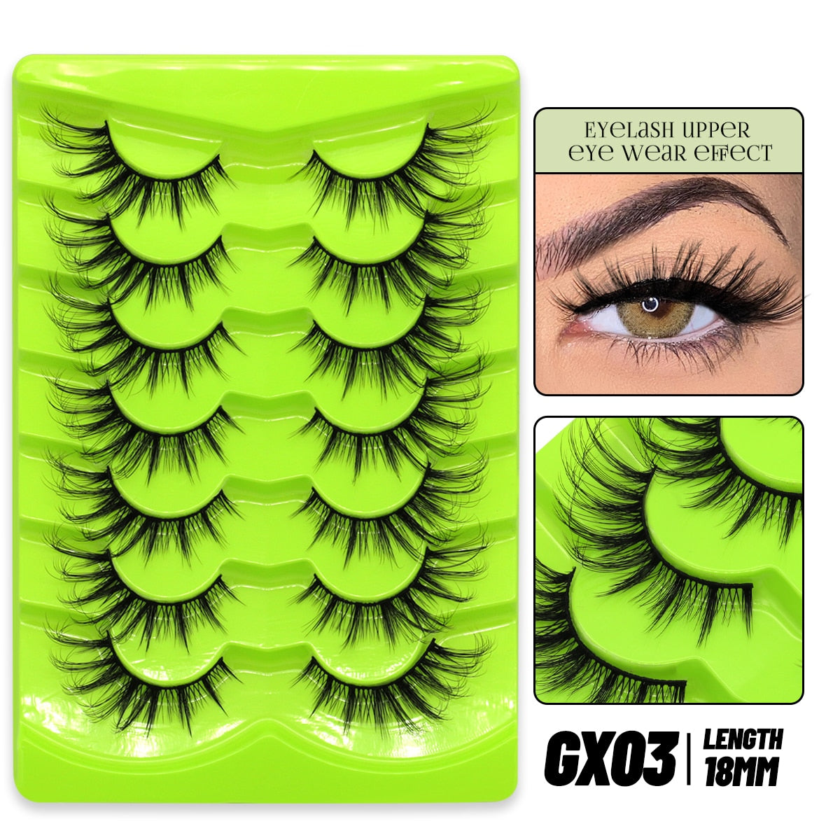 Cat Eye Lashes Natural long Clear Band Lashes Faux Mink Eyelashes Winged End Eye Elongated Eyelashes Fake Lashes Soft
