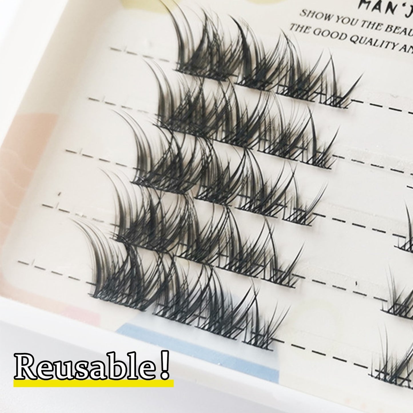 5 Row Manga Lashes False Eyelashes Bundle Eyelashes Clusters Fox Eye Natural