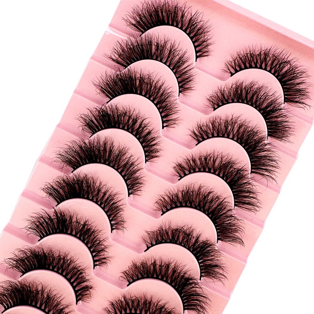 Fluffy Mink Lashes 8-25mm Lashes Dramatic Thick Volume Natural Eyelashes Eye Lashes 100% Cruelty Free Mink Eyelashes