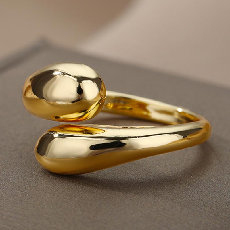 2pcs Geometric Adjustable Rings Set for Women Korean Style Fashion Couple Ring Party Bridal Jewelry Accessories