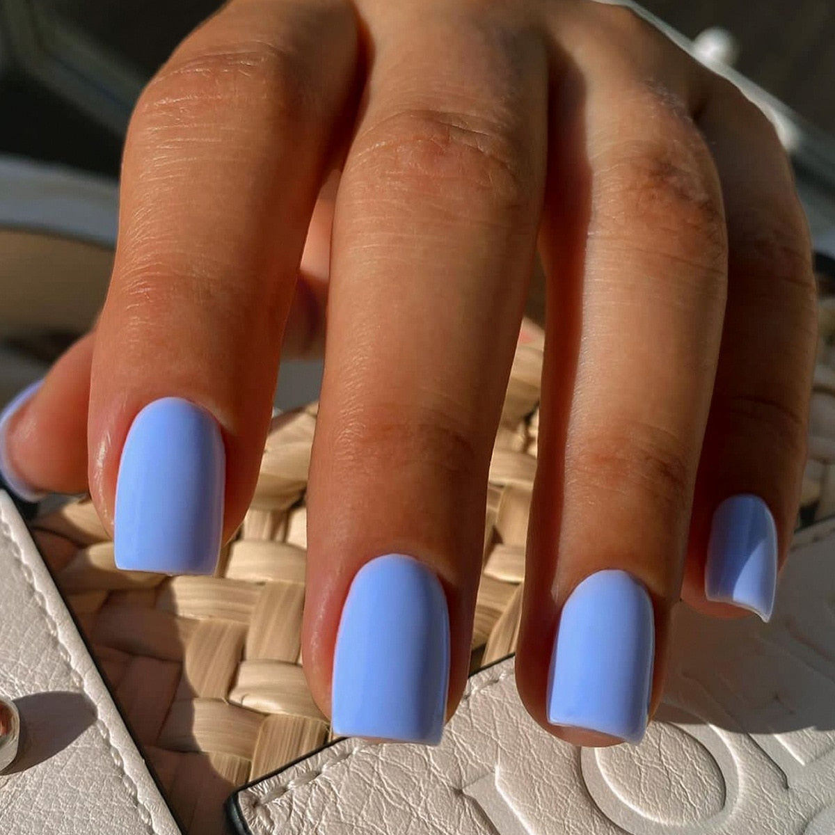 Press On Nails Solid color Short