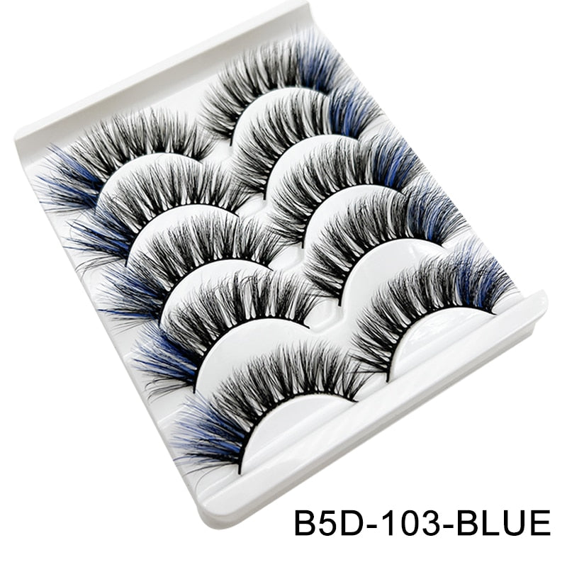 Colored Lash DD Natural Long Colorful Eyelashes Volume lashes Extension Thick Eye Shadow