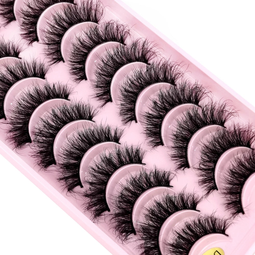 10 Pairs Natural False Eyelashes Fake Lashes Long Makeup 3d Mink Lashes Extension Eyelash Mink Eyelashes