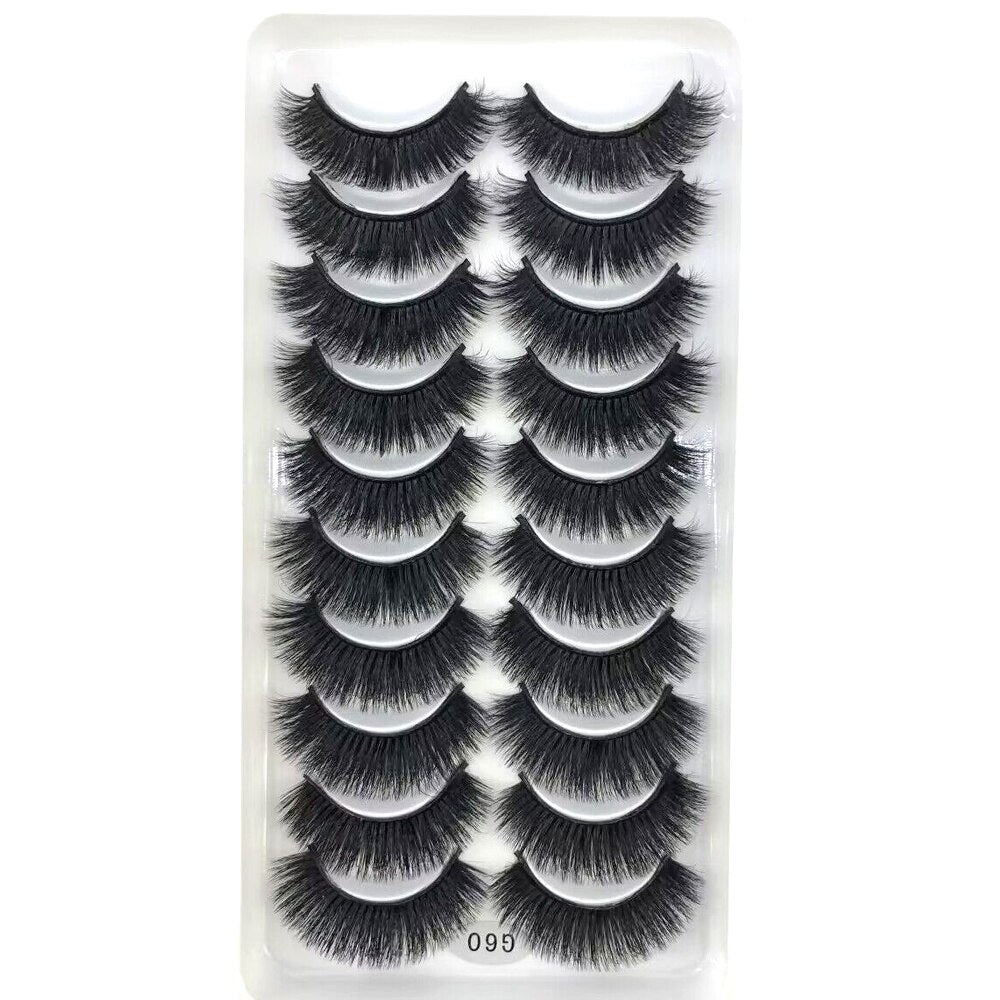 Short lashes 10 Pairs 3D Mink Lashes Natural Eyelash Dramatic False Eyelashes Faux Cils Fake Eyelash Extension maquiagem