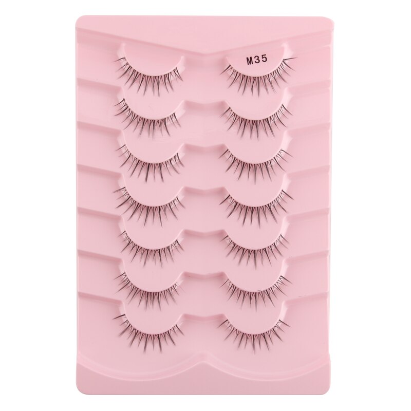 3/5/10 Pairs Half Lashes Fox Eye Wispy Fluffy Faux Cils Natural Winged Fake Eyelashes Half Lashes maquillage