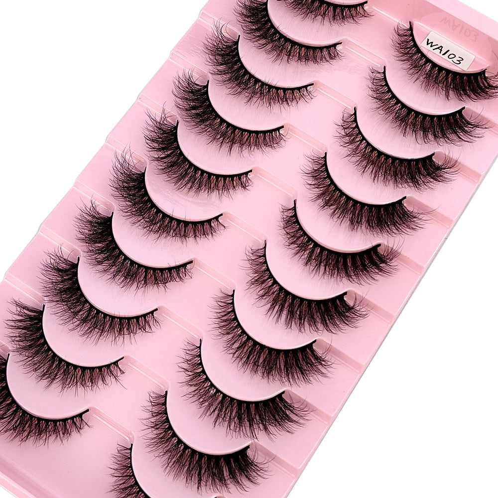 10 Pairs Natural False Eyelashes Fake Lashes Long Makeup 3d Mink Lashes Extension Eyelash Mink Eyelashes
