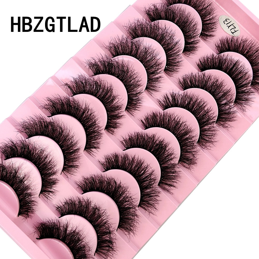 10 Pairs Natural False Eyelashes Fake Lashes Long Makeup 3d Mink Lashes Extension Eyelash Mink Eyelashes