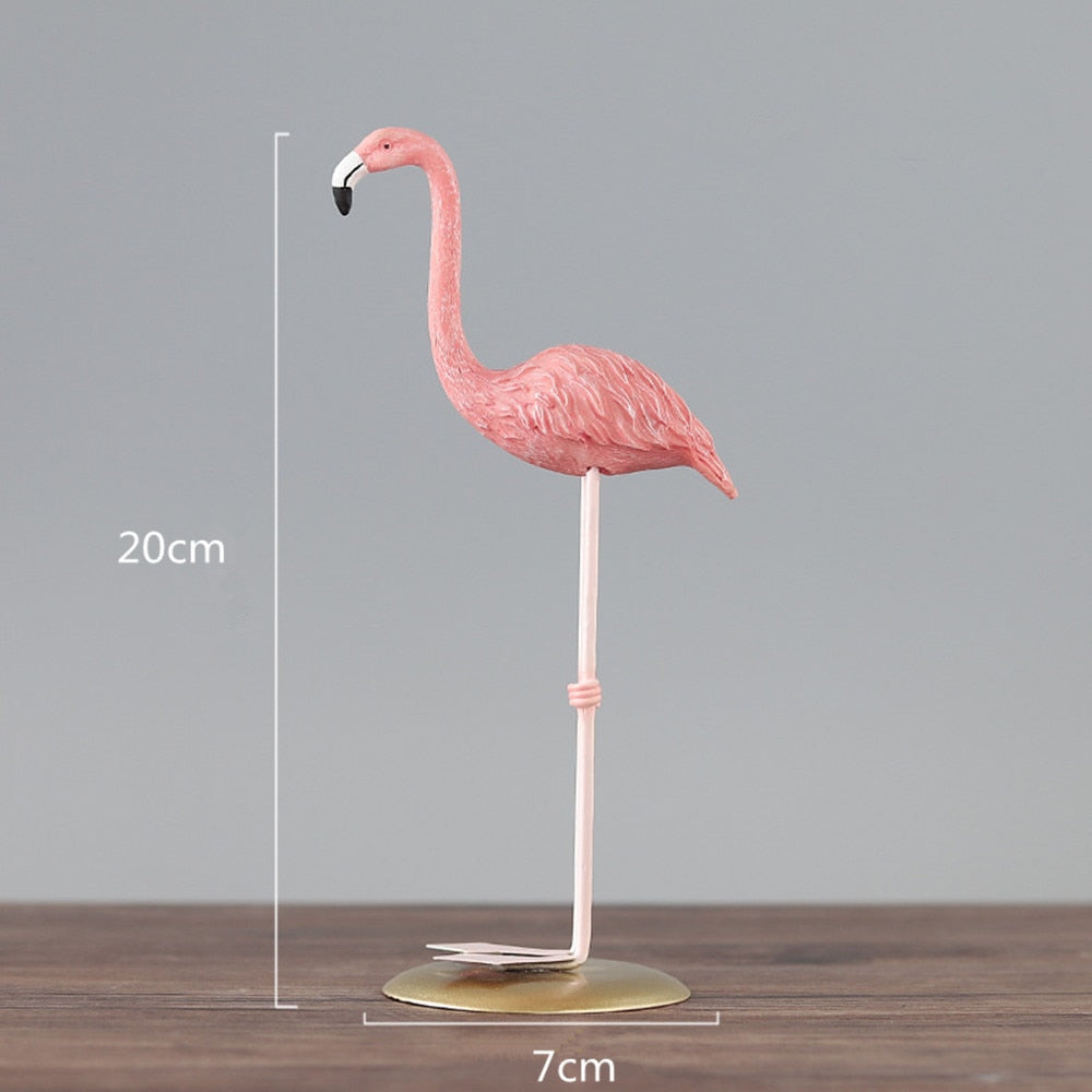 Nordic Style Flamingo Figurine Decoration Fairy Garden Livingroom Office Home Decor Accessories