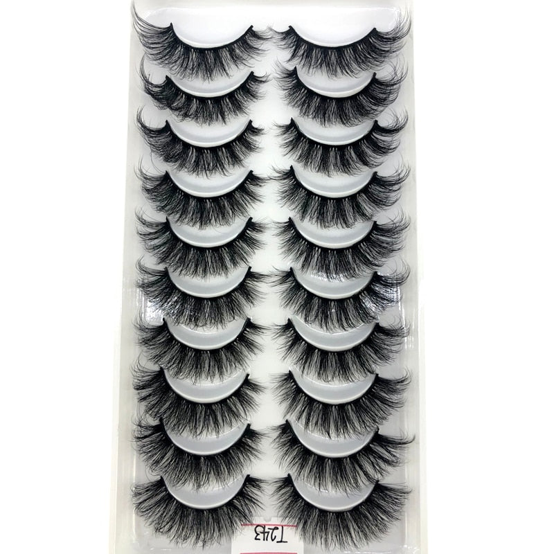 Short lashes 10 Pairs 3D Mink Lashes Natural Eyelash Dramatic False Eyelashes Faux Cils Fake Eyelash Extension maquiagem