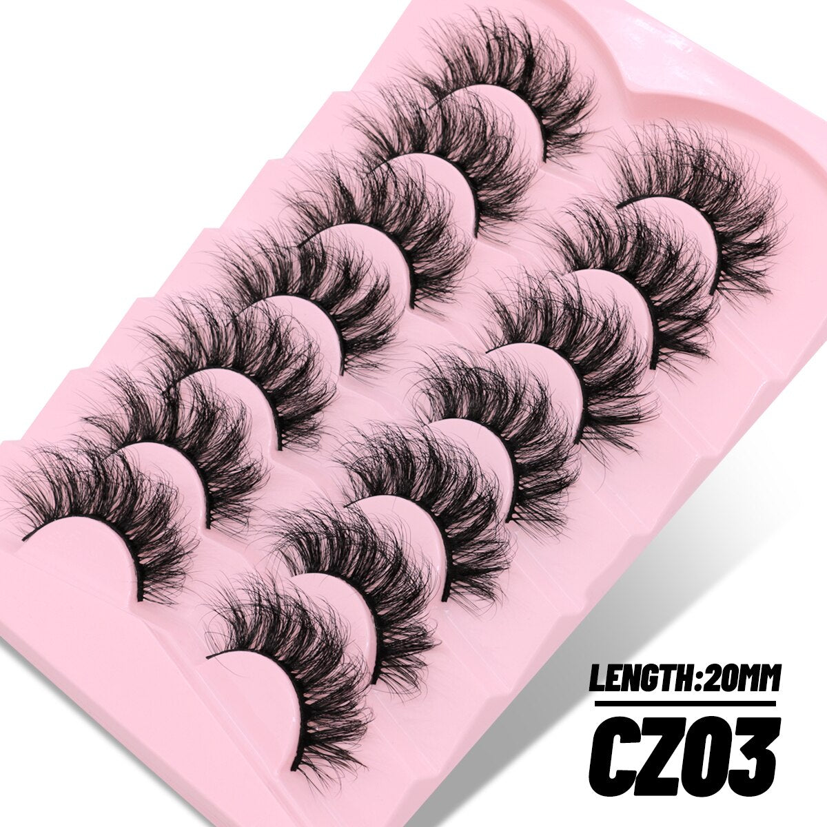 7 Pairs Fluffy Mink Lashes Eyelashes Thick Long Faux Mink Eyelashes Long Lasting Dramatic Volume lashes Extension