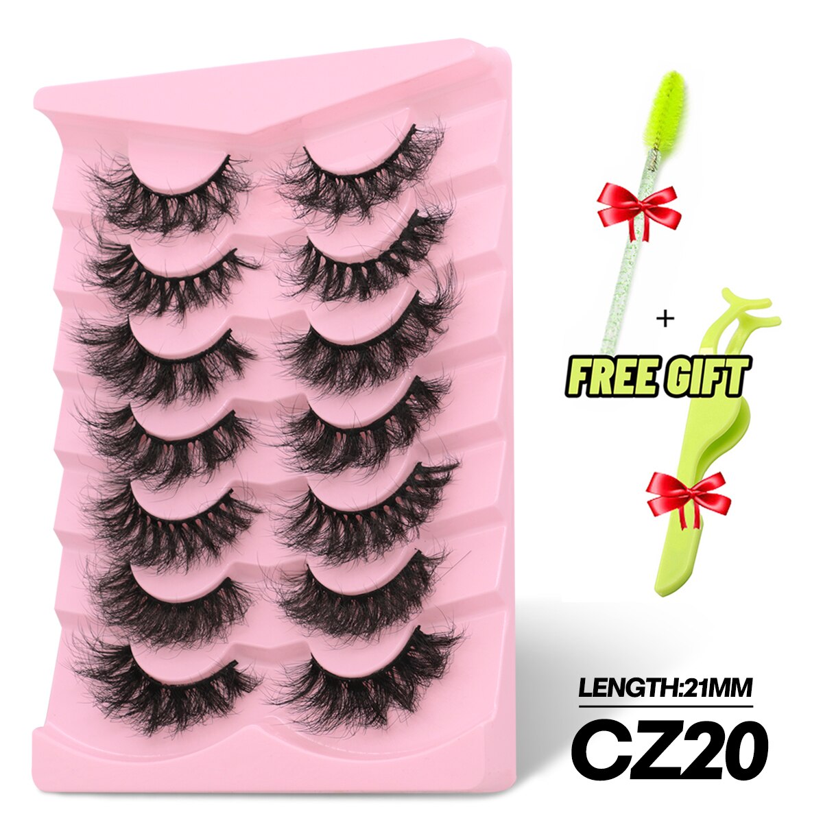 5/7 Pairs Eyelashes Long Lasting Fluffy Wispy Natural Mink Lashes Dramatic Volume lashes Extension Thick Long