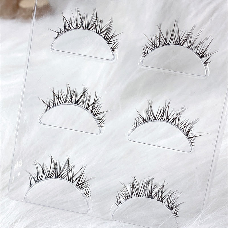 Mink Eyelashes 3 pair reusable false eyelashes invisible band