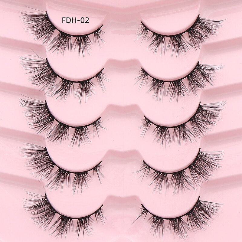 4 Pairs Eyelashes Extension Natural False Eyelashes Cross Long Winged Eyelash End Eye Elongated Big Eye Lashes Lolita Eyelashes
