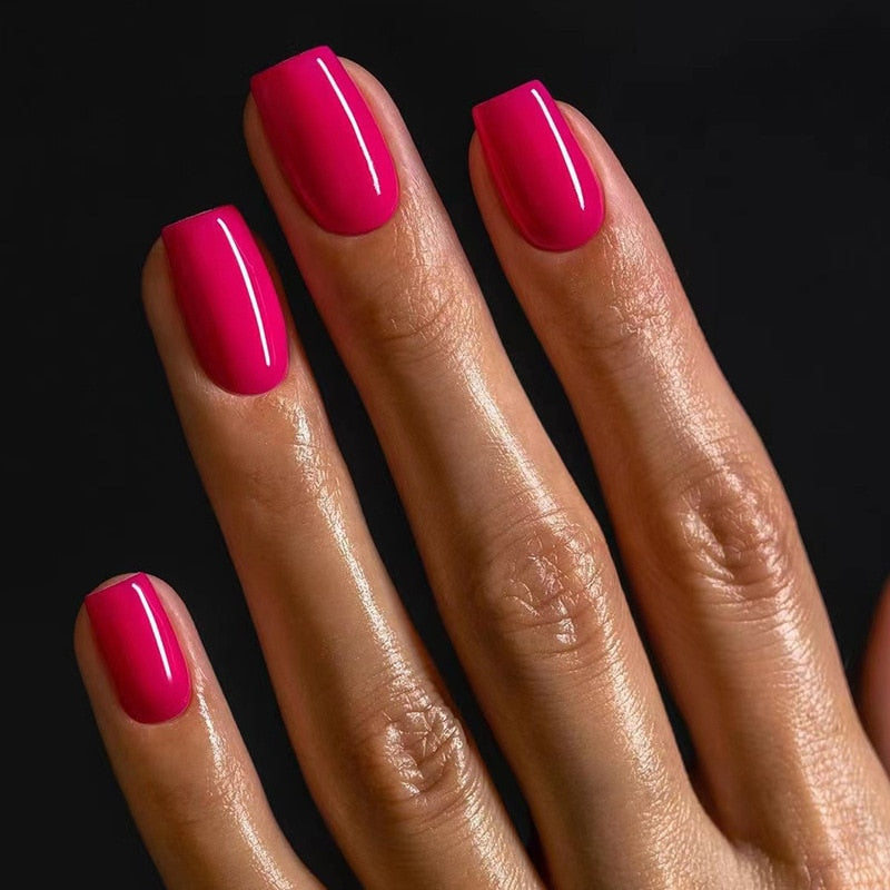 Press On Nails Solid color Short