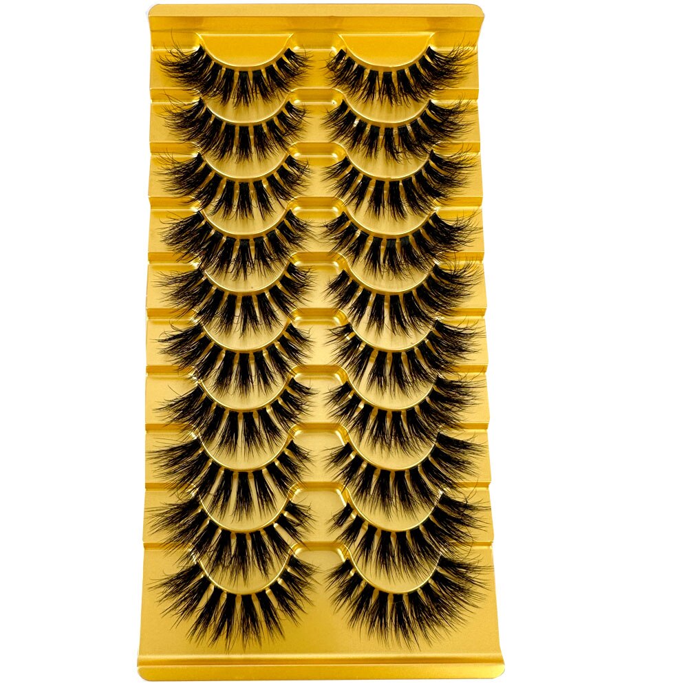 Transparent Terrier 3 Pairs 3D Mink EyeLashes False Lashes Thick EyeLash Lashes Natural Soft Fake EyeLashes