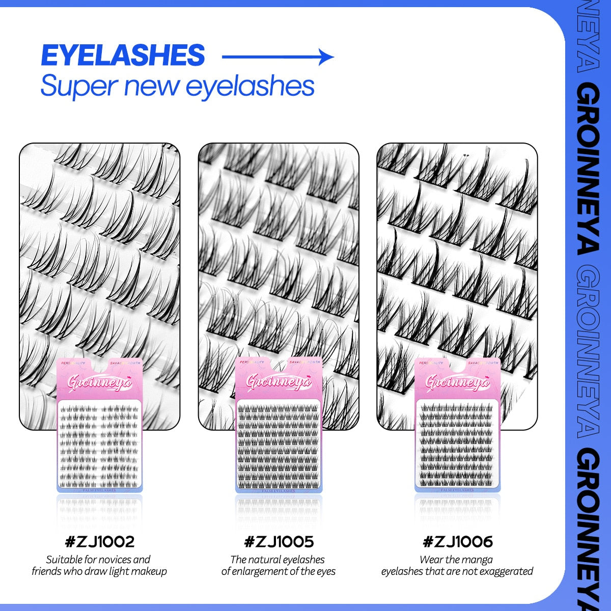 Lash Clusters DIY Individual Clusters Lash Extension Natural Lashes Soft Ribbon Segmented False Bundles Eyelashes