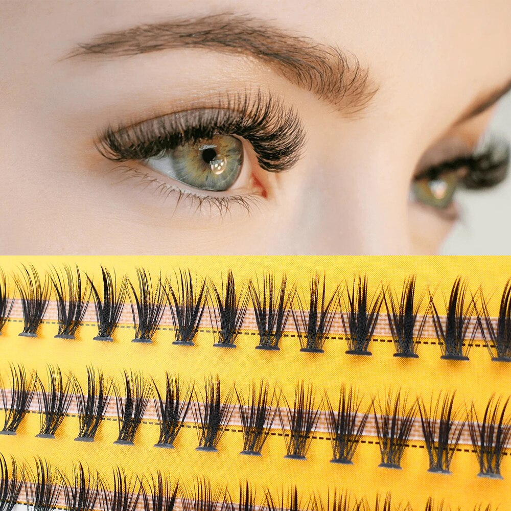 Individual Eyelash Extensions 60 Bundles/Box 0.07mm Natural Style Handmade Lash Bund Multiple Length Russian Volume