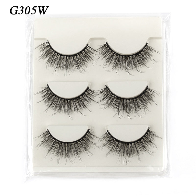 3/5/10 Pairs Half Lashes Fox Eye Wispy Fluffy Faux Cils Natural Winged Fake Eyelashes Half Lashes maquillage