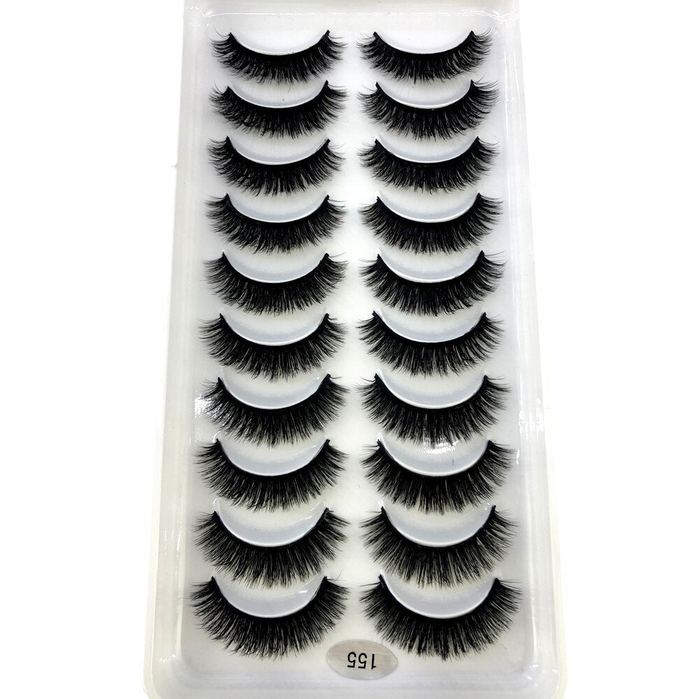 Short lashes 10 Pairs 3D Mink Lashes Natural Eyelash Dramatic False Eyelashes Faux Cils Fake Eyelash Extension maquiagem